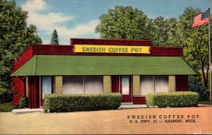 Michigan Harbert Swedish Coffee Pot Restaurant Curteich