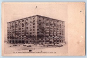 Kansas City KS Postcard Big Reenforced Concrete Building Montgomery Ward c1910