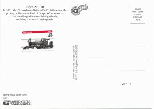 US Unused. #2846 Locomotive -Ely's No 10 (1881) includes used #2846 stamp.