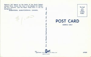 Postcard SK Saskatoon South Saskatchewan River City Hospital 1960s K50