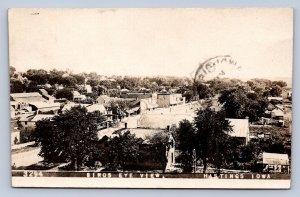 J90/ Hastings Iowa RPPC Postcard c1910 Birdseye View Stores  173