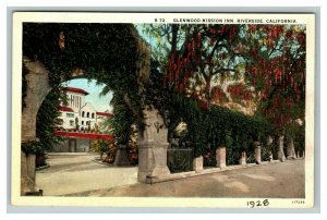 Vintage 1920's Advertising Postcard Glenwood Mission Inn Riverside California