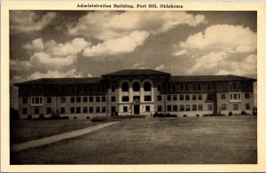 Fort Sill Oklahoma Administrative Building Graycraft Card Co postcard