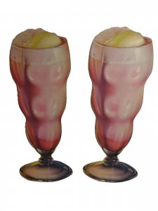 2 Strawberry Milk Shake Ice Cream Soda Floats Diecuts Pop Shop Original 1950s