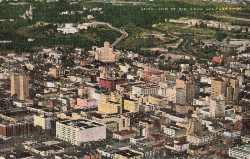 Postcard Aerial View San Diego California