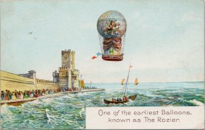 One of Earliest Balloons Known as Rozier Lightning Series c1919 Postcard G68