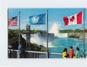 Postcard View from the Rainbow Bridge, Niagara Falls, New York, Niagara Falls