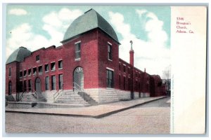 c1905 Broughton's Church Atlanta Georgia GA Unposted Antique Postcard 