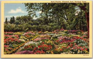 Rock Garden Elizabeth Park Hartford Connecticut CT Sightseeing Postcard