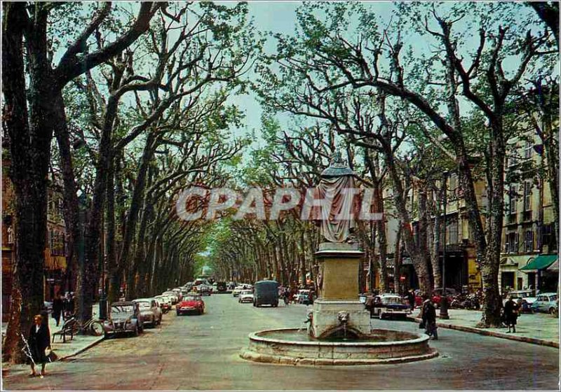 Modern Postcard Aix en Provence La Cite Roy Rene La Cours Mirabeau In The For...