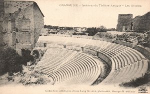 Vintage Postcard 1910's Orange Interieur Du Theatre Antique  Les Gradins France