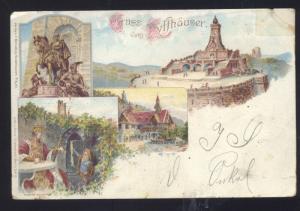 1898 GRUSS AUS RYFTHAUSER GERMANY GERMAN MULTI VIEW VINTAGE POSTCARD