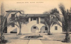 Blythe, California BUNGALOW HOTEL Roadside c1930s Artvue Vintage Postcard