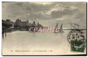 Old Postcard Evian Les Bains The Yacht Harbor