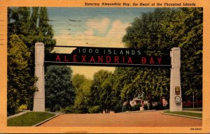 New York Thousand Islands Alexandria Bay Entrance Arch 1955 Curteich
