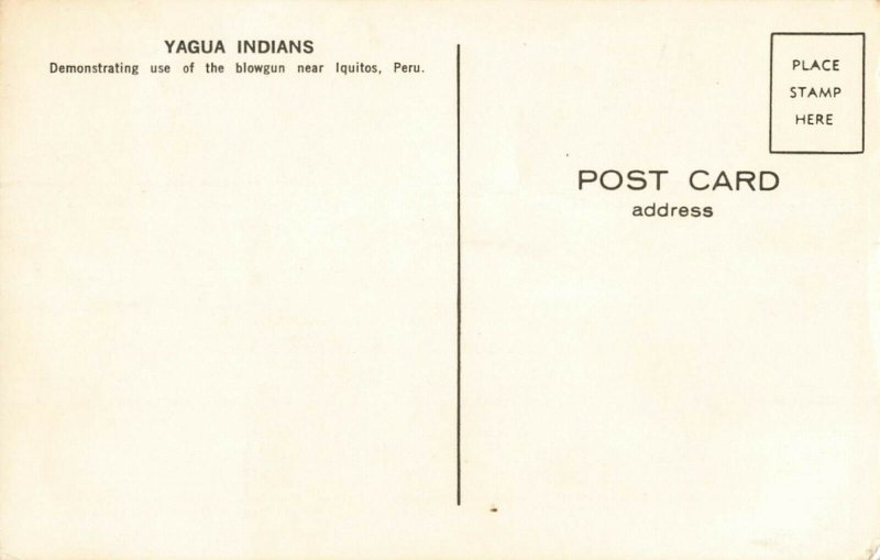 Postcard Yagua Indians Iquitos Peru