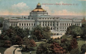 Circa 1907-15 Library of Congress Washington DC Postcard 2t3-611