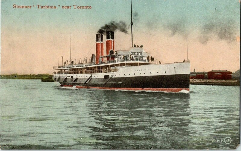 Steamer Turbinia Toronto Valentine Divided Back Postcard Ship Unposted Vintage