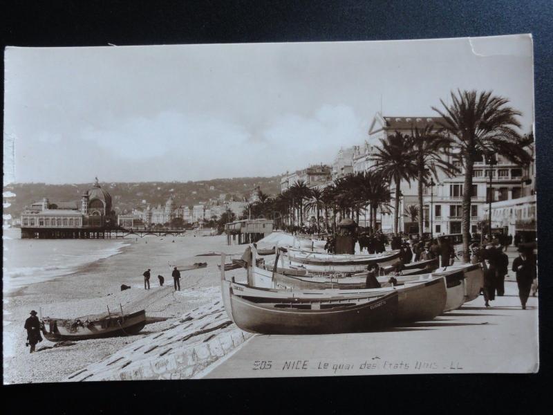 France: NICE Le quai des etets unis - Old RP Postcard - Pub by Levy LL.203 17051