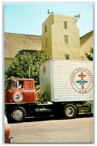 c1950's Church World Service Delivery Truck Charity Advertising Postcard