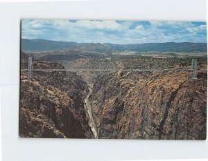 Postcard Famous Royal Gorge Suspension Bridge, Cañon City, Colorado