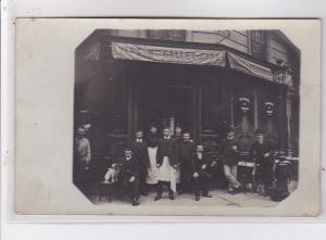 PARIS 19ème : carte photo du café GALLET rue de Palestine - très bon état