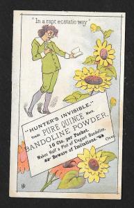 VICTORIAN TRADE CARD Hunter's Invisible Quince Powder