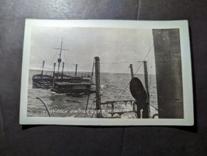 Mint USA Ship RPPC Postcard Wreck of the USS Hector