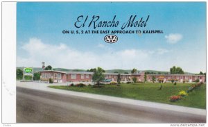 KALISPELL, Montana, 1940-1960; El Ranco Motel, U.S. 2