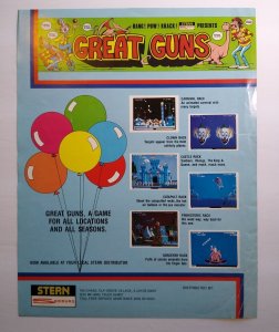 Great Guns Arcade Flyer 1983 Original Video Retro Game Artwork  8.5 x11