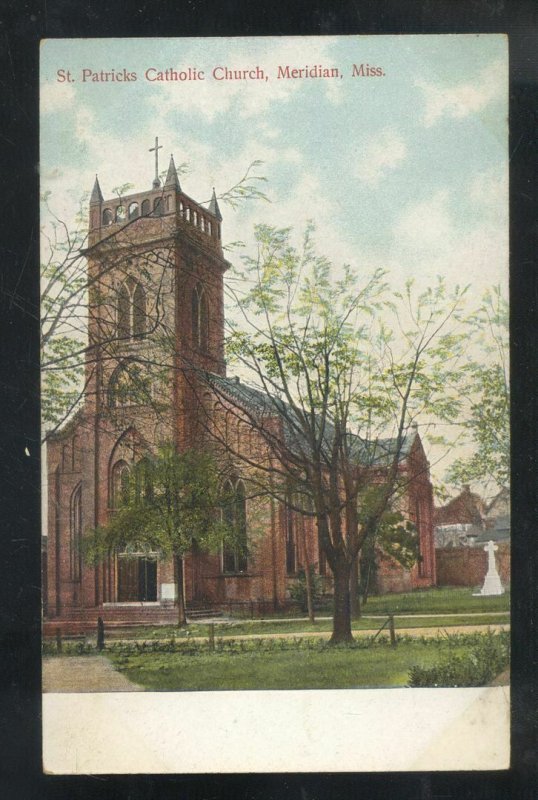 MERIDIAN MISSISSIPPI ST. FRANCIS CATHOLIC CHURCH VINTAGE POSTCARD