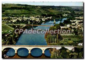 Modern Postcard Sainte Foy La Grande Three Bridges On The Dordogne