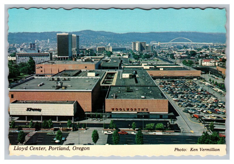 Lloyd Center Portland Oregon Postcard Continental View Card JC Penney Woolworth 