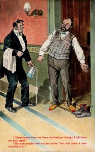 Humour Man With Butler These Books Have Not Been Touched Yet Though I Left Th...