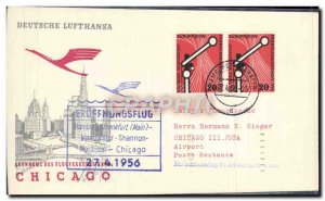 Letter Hamburg Chicago April 28, 1956 Lufthansa