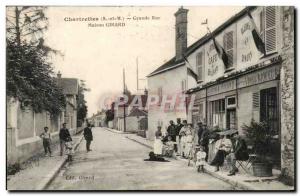 Old Postcard Chartrettes Grande Rue Maison Girard