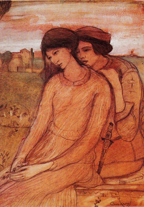 Art painting postcard GULACSY LAJOS - Paolo and Francesca | Topics - Fine  Arts - Other, Postcard