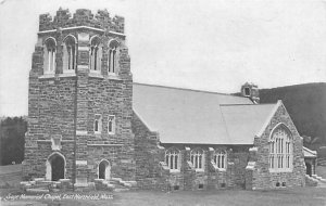 East Northfield MA Sage Memorial Chapel B&W  Litho Postcard Unused