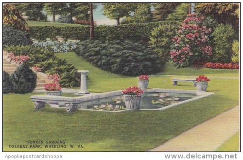 Sunken Gardens Oglebgay Park Wheeling West Virginia 1948