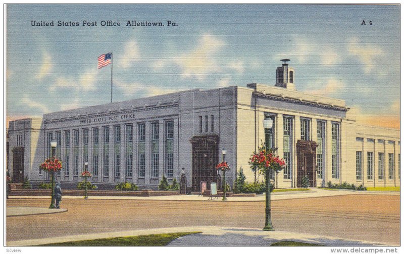 Post Office , ALLENTOWN , Pennsylvania , 30-40s