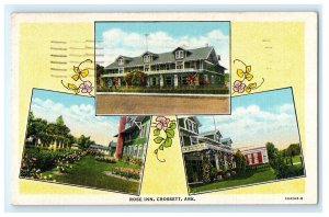 Rose Inn Hotel Crossett AR Arkansas Postcard (CN11)