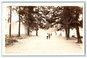 c1920's Drive At Barracks US Army Vancouver WA RPPC Photo Unposted Postcard 