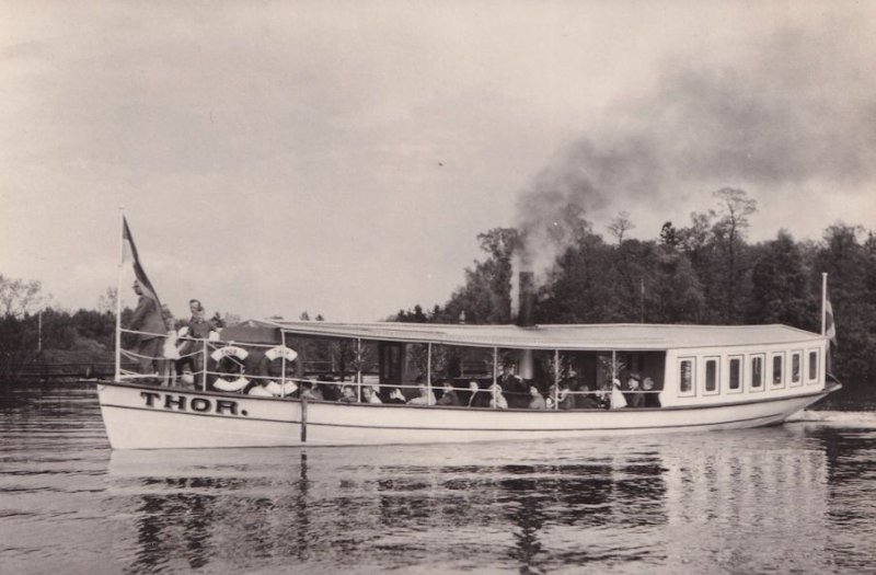 Thor Old Switzerland Boat 1887 Swiss Museum Postcard