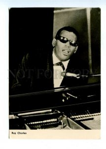 498610 American pop singer Ray Charles Germany GDR photo postcard