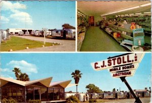 FL, Florida  CJ STOLL AIR STREAM TRAILER SALES  1971 4X6 Advertising Postcard