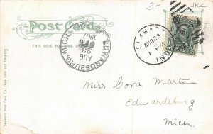 G3/ Black Americana Postcard Comic c1910 Basket Maker Man Dog 14