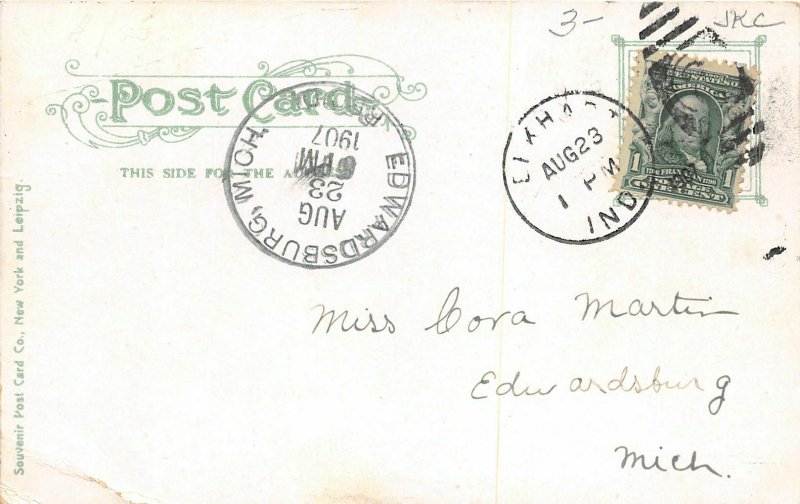 G3/ Black Americana Postcard Comic c1910 Basket Maker Man Dog 14