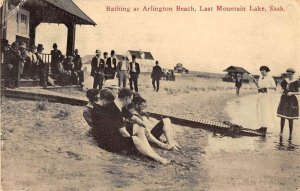 Arlington Beach Saskatchewan Canada Lake Mountain Lake Vintage Postcard AA43655