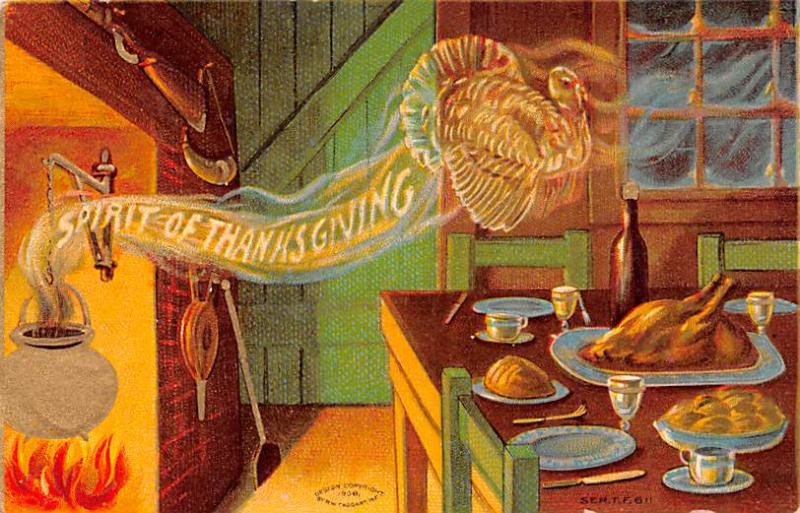 Thanksgiving Postcard Old Vintage Antique Post Card