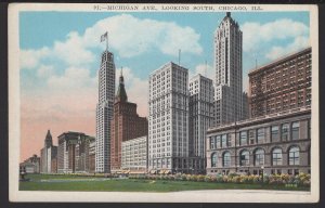 Illinois CHICAGO Michigan Ave. looking South Grant Park John Crear Library ~ WB